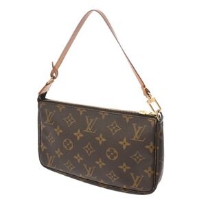 Louis Vuitton Canvas Pochette Monogram Brown Accessoires Accessory